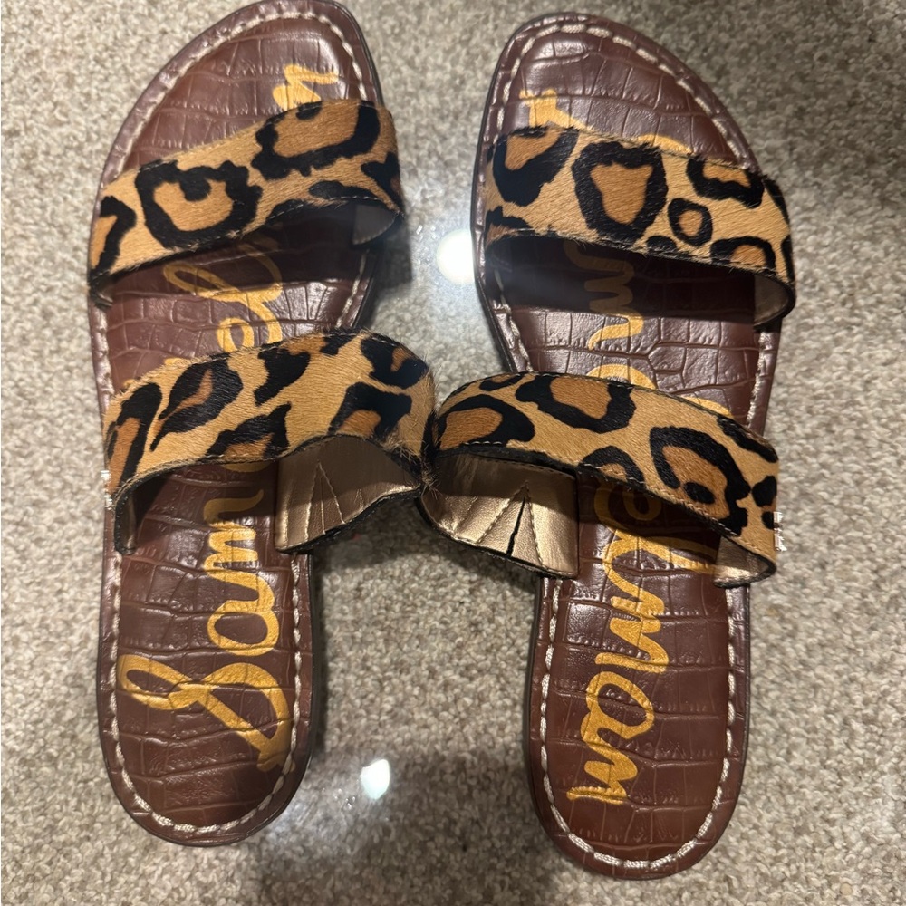 NWT- leopard size 7 Sam Edelman Women’s sandals